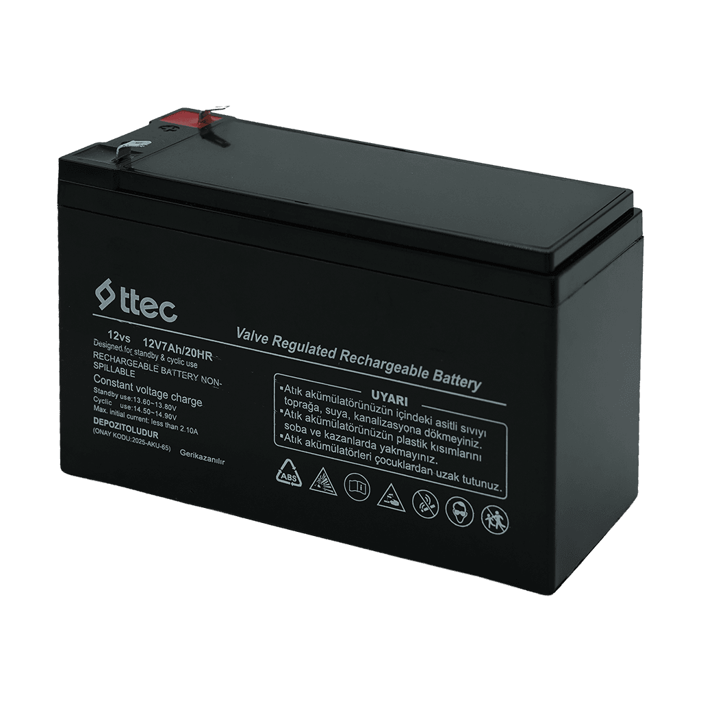 ttec 12vs 12V 7Ah Bakımsız Kuru Akü
